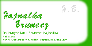 hajnalka brumecz business card